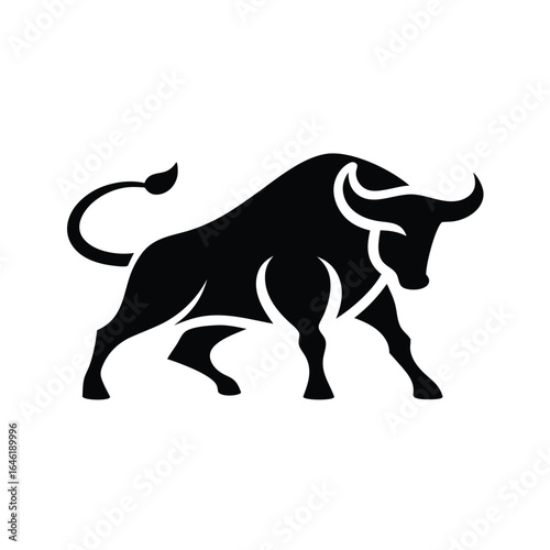 vector illustration of a bull