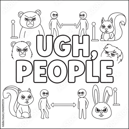 Bold and easy swear word coloring pages for adults.