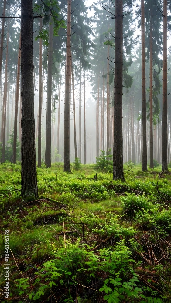 Obraz premium Misty forest floor (1)