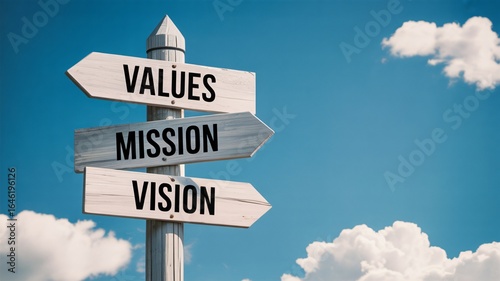 Strategic vision for business success values mission direction