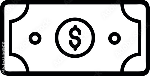  dollar banknote vector illustration, Dollar symbol. dollar icon. cash, money icon