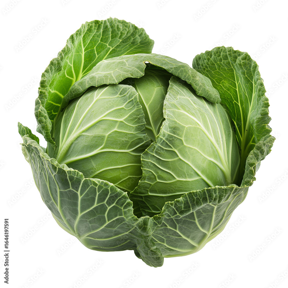 Fototapeta premium Cabbage Vegetable on isolated PNG