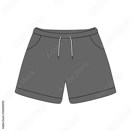 Comfortable charcoal gray shorts with drawstring, perfect for summer casual wear, relaxation, and everyday style needs