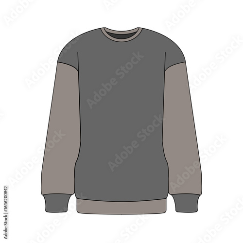 Modern two-tone sweatshirt design for casual wear, stylish apparel for comfort and everyday fashion