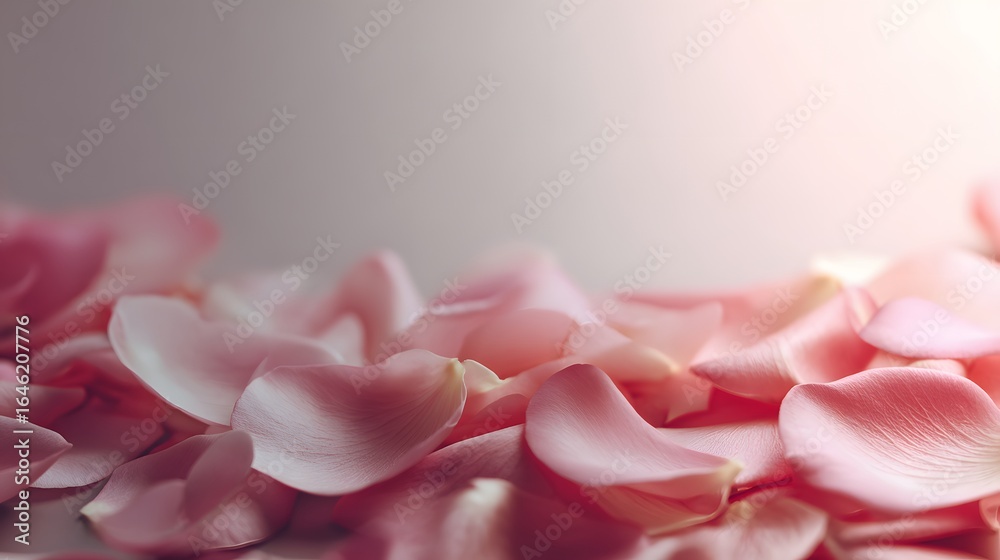 Obraz premium Delicate rose petals create a soft pink backdrop.