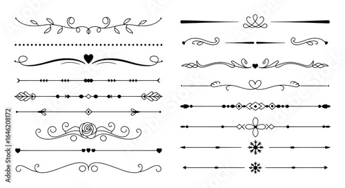 Elegant decorative dividers and flourishes for design projects ornate swirl
