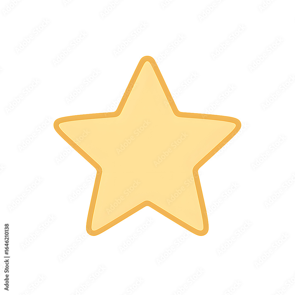 Fototapeta premium golden star isolated on white background