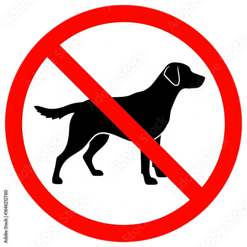 Photography no dogs sign