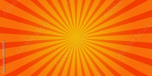 Abstract yellow comic background with halftone effect pattern. Yellow sunlight sunburst sunshine background design for light ray banner. pop art yellow comics book cartoon. Comic book speed line radia