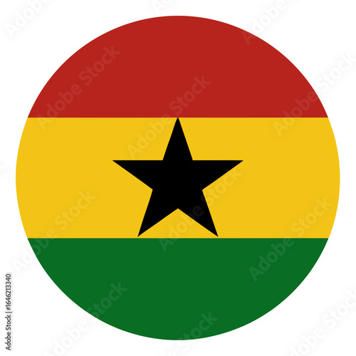 Free Download Ghanaian flag in a circular emblem - GFXLoad