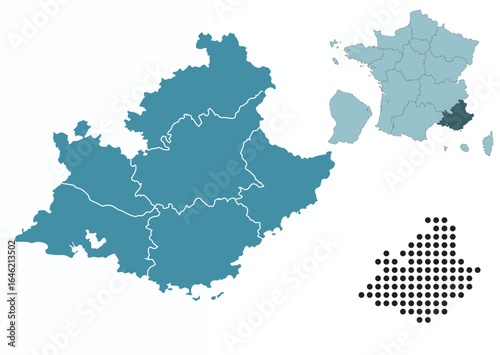 Set maps of Provence-Alpes-Côte d'Azur province