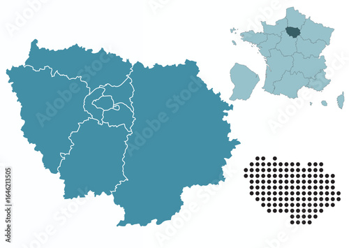 Set maps of Île-de-France province