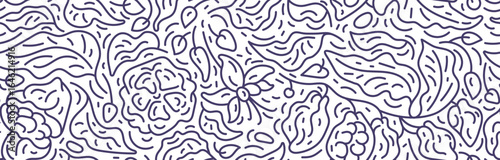 Cocoa line seamless pattern. Aroma bean. Chocolate