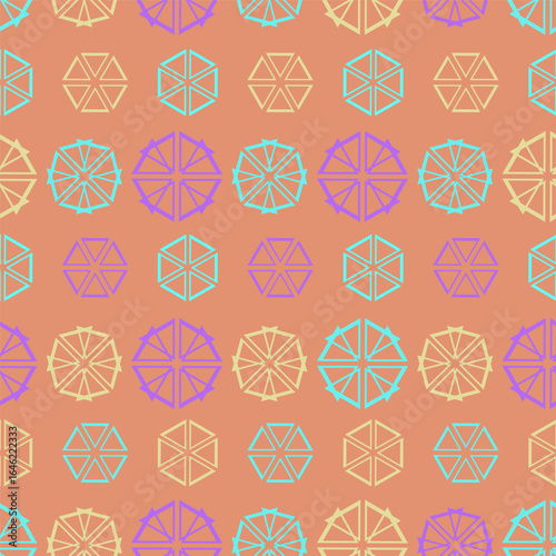seamless pattern of geometric shapes in the shape of a lemon without a background