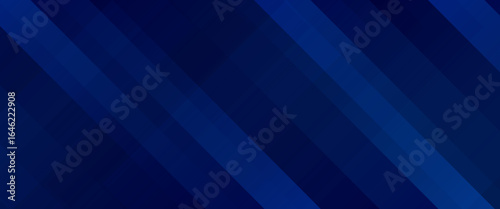 Navy Blue Minimal Abstract Banner with Lines and Copy Space