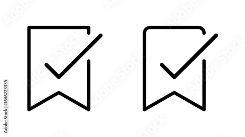 Bookmark and Checkmark icon