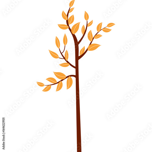 Autumn Tree with Yellow Leaves