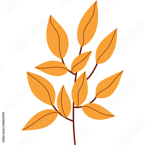 Autumn bush with leaves