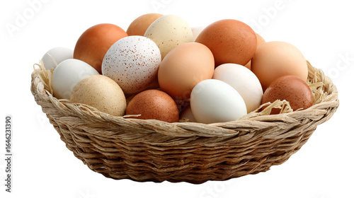 Wallpaper Mural Abundant fresh eggs beautifully arranged in a rustic woven basket, perfect for spring and Easter themes. Torontodigital.ca