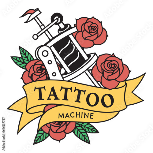 The image you’ve uploaded is a vibrant collection of vintage tattoo flash designs, featuring traditional American tattoo motifs such as roses, hearts, daggers, wings, keys, and banners with words like