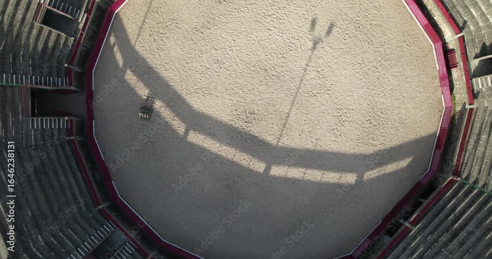 Aerial View City Bullring of Idanha a Nova in Portugal