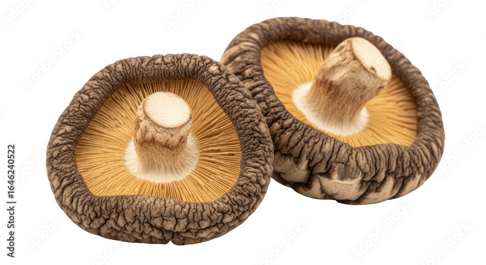Isolated Shiitake Mushrooms Isolated Shiitake Mushrooms