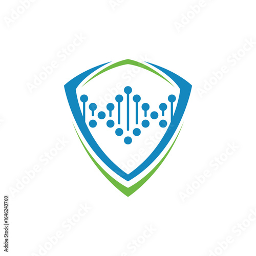 dna abstract logo modern style