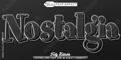  Vintage Retro Nostalgia Vector Fully Editable Smart Object Text Effect
