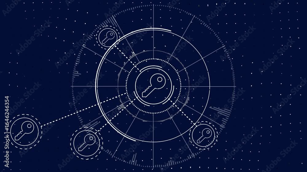 key symbols appears. 4K+ 3D animation concept. key symbols appears. 4K+ 3D animation concept.