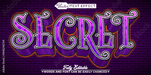  Mysterious Hidden Secret Vector Fully Editable Smart Object Text Effect
