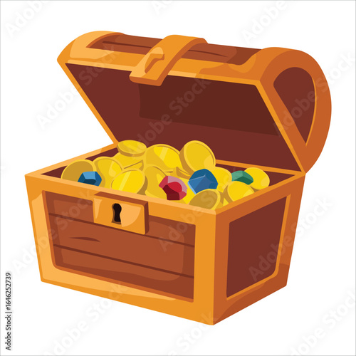 Pirate loot box vector graphic plain backdrop
