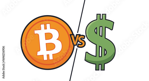 A Graphic Comparison of Cryptocurrency and Traditional Currency in the Financial Landscape