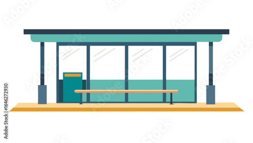 Minimalist Bus Terminal Minimal Shading Urban Transport Design