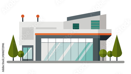 Minimalist Modern Shopping Mall Exterior Urban Retail Design