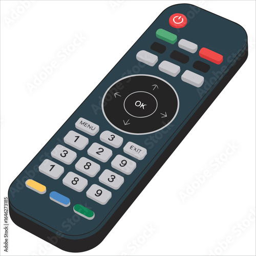 Electronic device controller flat vector graphic plain