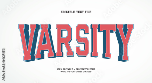 Varsity classic font. Varsity sport font in American style for football baseball or basketball logos and t-shirt. Athletic department typeface varsity style font. Vector
