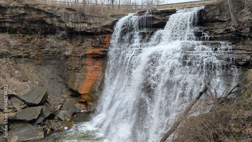waterfall in the mountains