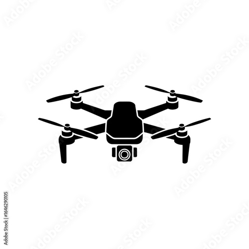 Drone vector icon modern unmanned aerial vehicle with camera for surveillance and photography perfect for technology and travel content creation