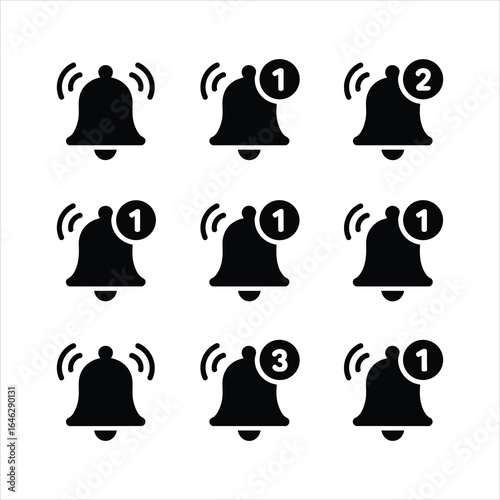 Notification icon vector set