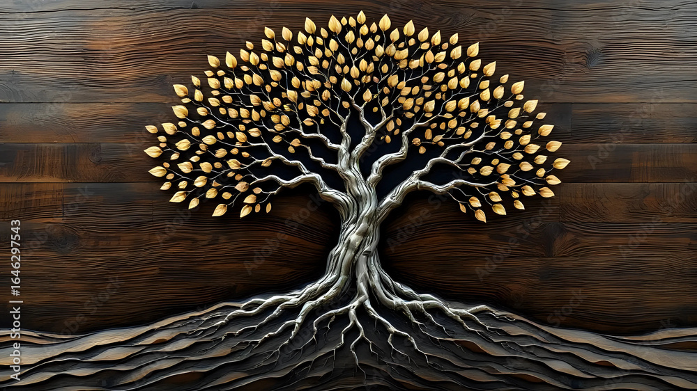 Obraz premium Old tree with roots I Wall Decor 