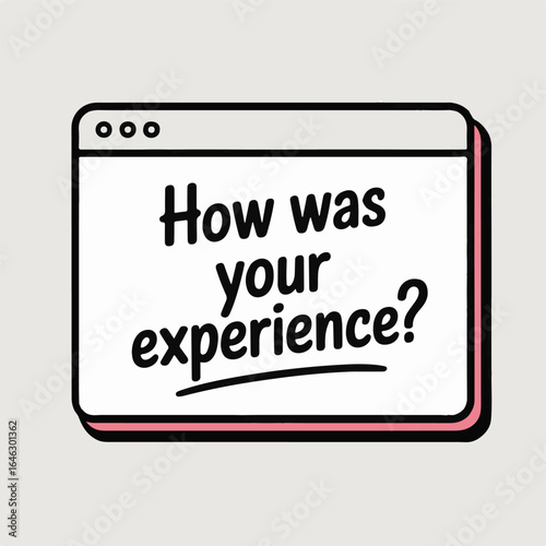 Collecting valuable customer feedback with a modern survey form design, asking 'How was your experience?' for business growth and positive change