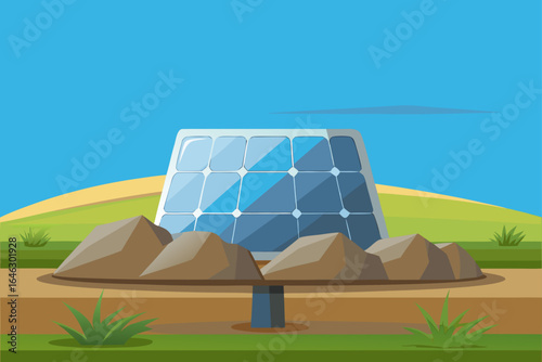 Subtle Texture Vector of a Stone Built Solar Panel