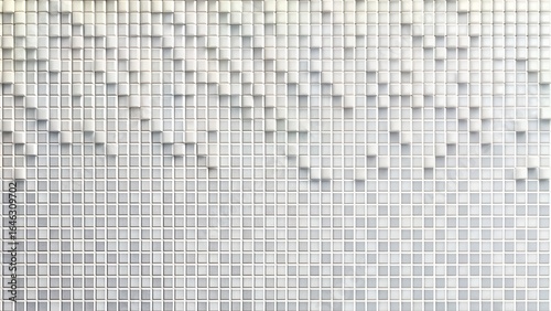 minimal white tile surface tiny mosaic pieces