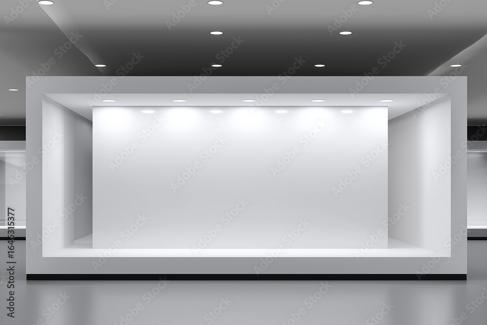 Obraz premium Modern art gallery with blank display space ready for exhibition