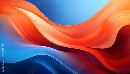 a vibrant abstract gradient blending warm orange red and cool blue tones creating a dynamic visual effect