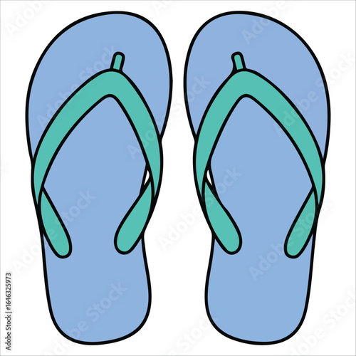 Summer travel sandals vector graphic white
