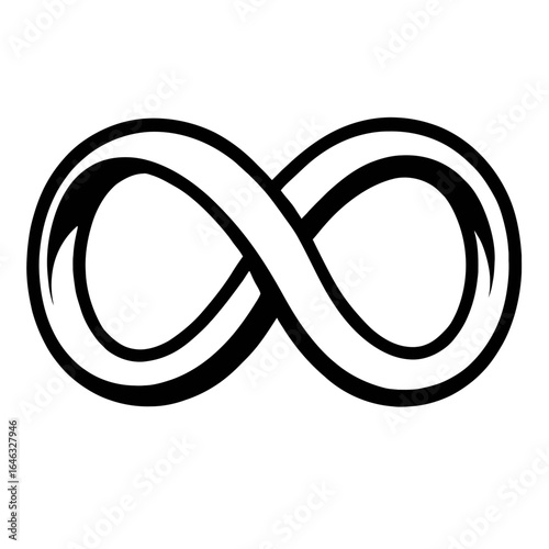 Simple Infinity Symbol Clean Outline Design for Eternal Concepts