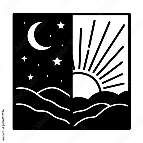 Artistic Day And Night Time Contrasting Scenes