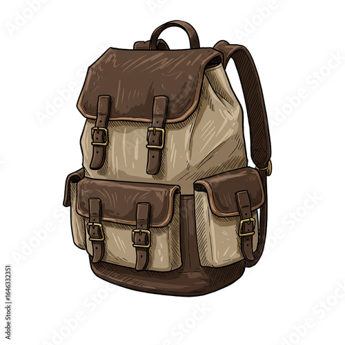 backpack isolated on white background