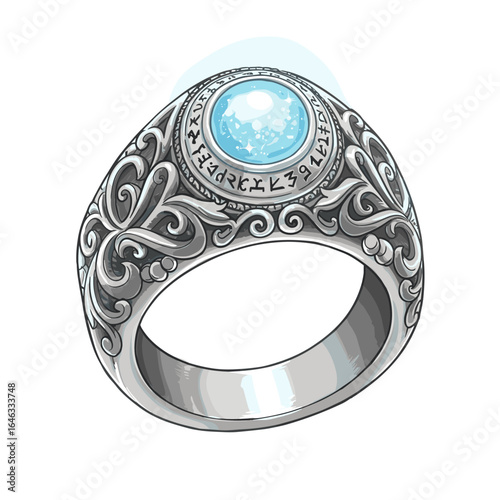 Ring That Grants Invisibility Illustration White Background